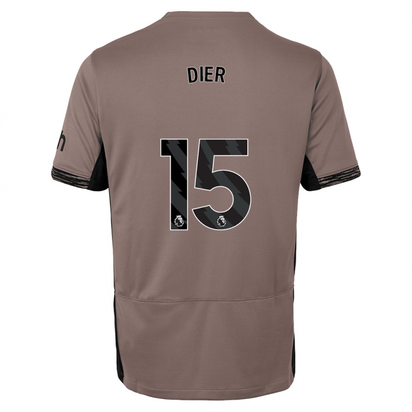 Hombre Camiseta Eric Dier #15 Beige Obscuro Equipación Tercera 2023/24 La Camisa México