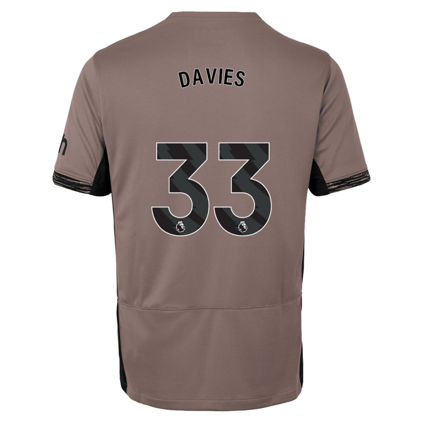 Hombre Camiseta Ben Davies #33 Beige Obscuro Equipación Tercera 2023/24 La Camisa México