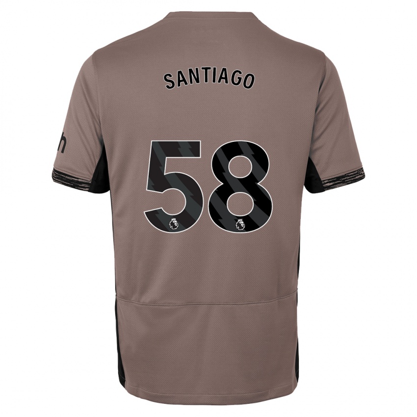 Hombre Camiseta Yago Santiago #58 Beige Obscuro Equipación Tercera 2023/24 La Camisa México