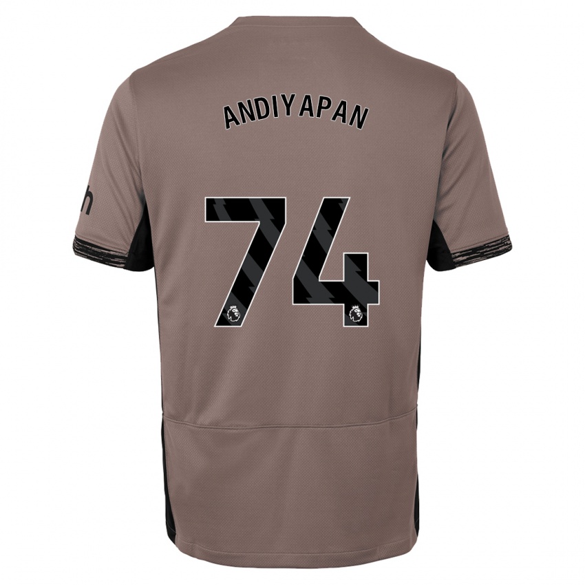 Hombre Camiseta William Andiyapan #74 Beige Obscuro Equipación Tercera 2023/24 La Camisa México