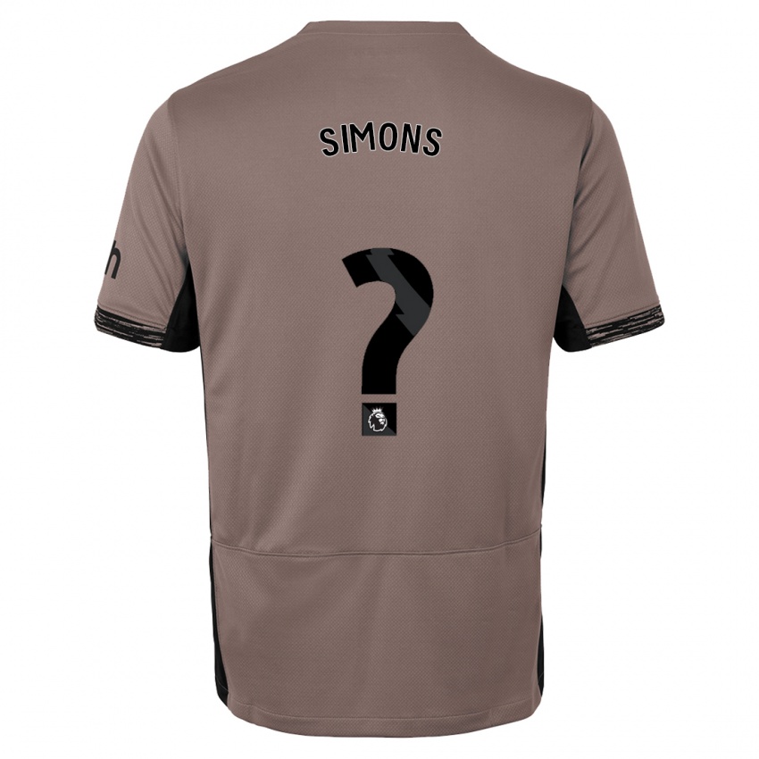 Hombre Camiseta Zach Simons #0 Beige Obscuro Equipación Tercera 2023/24 La Camisa México