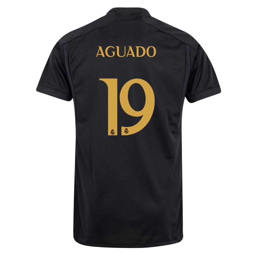 Hombre Camiseta Lorenzo Aguado #19 Negro Equipación Tercera 2023/24 La Camisa México