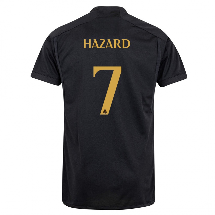 Hombre Camiseta Eden Hazard #7 Negro Equipación Tercera 2023/24 La Camisa México