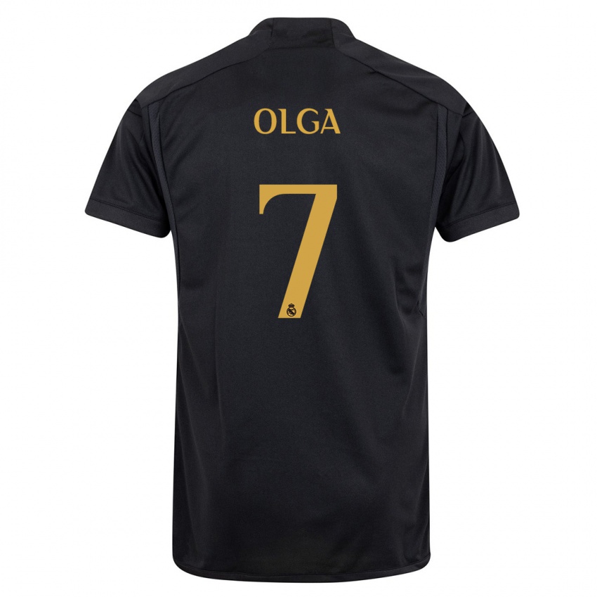 Hombre Camiseta Olga Carmona #7 Negro Equipación Tercera 2023/24 La Camisa México