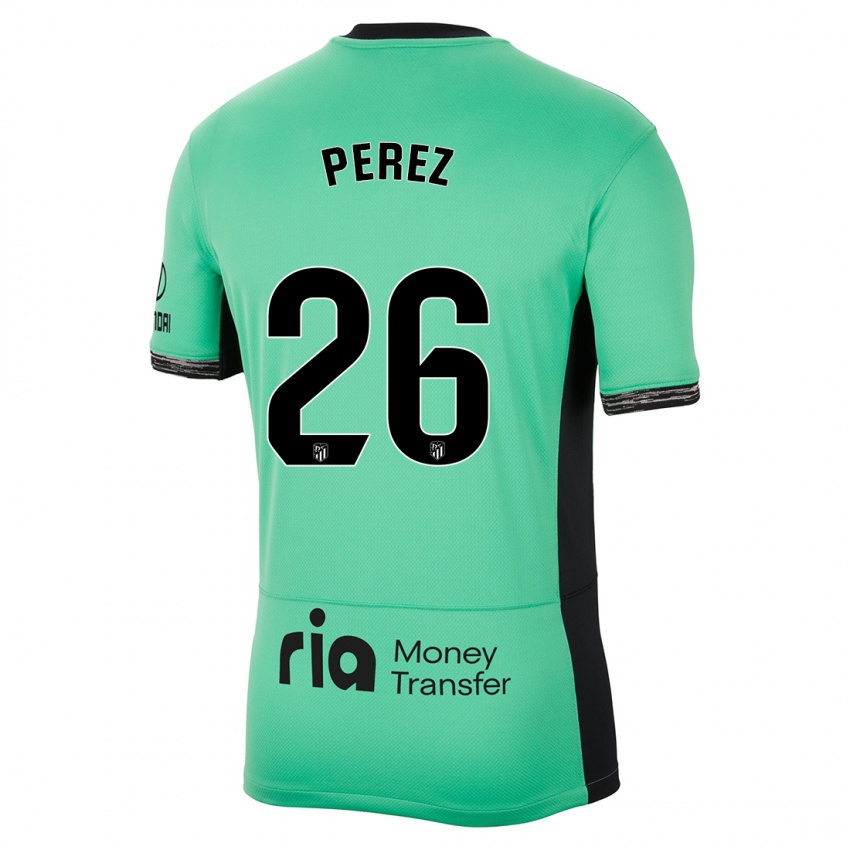 Hombre Camiseta Xenia Perez #26 Primavera Verde Equipación Tercera 2023/24 La Camisa México