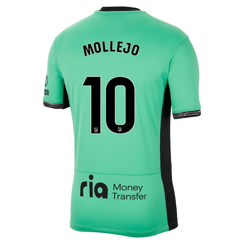 Hombre Camiseta Victor Mollejo #10 Primavera Verde Equipación Tercera 2023/24 La Camisa México