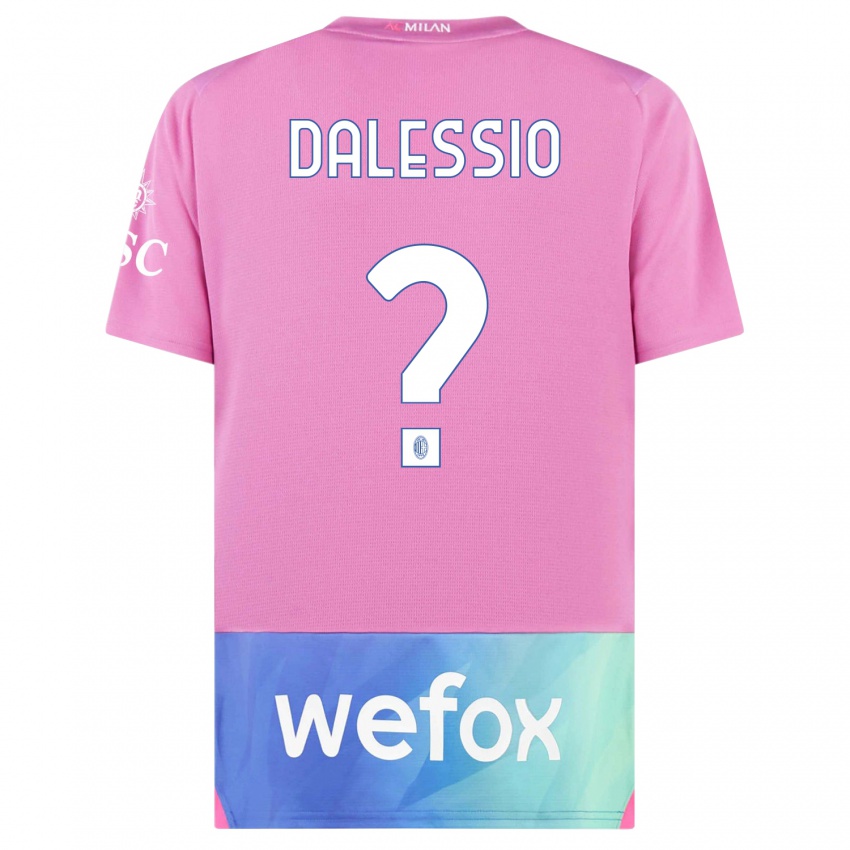Hombre Camiseta Leonardo Dalessio #0 Rosado Morado Equipación Tercera 2023/24 La Camisa México