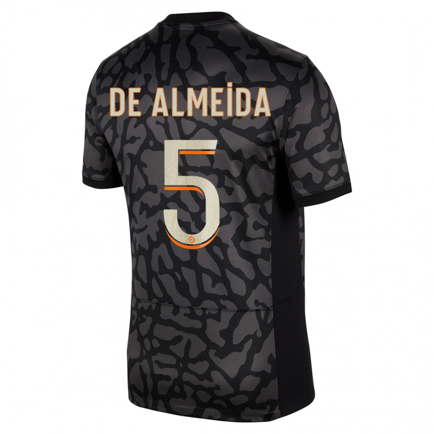 Hombre Camiseta Elisa De Almeida #5 Negro Equipación Tercera 2023/24 La Camisa México