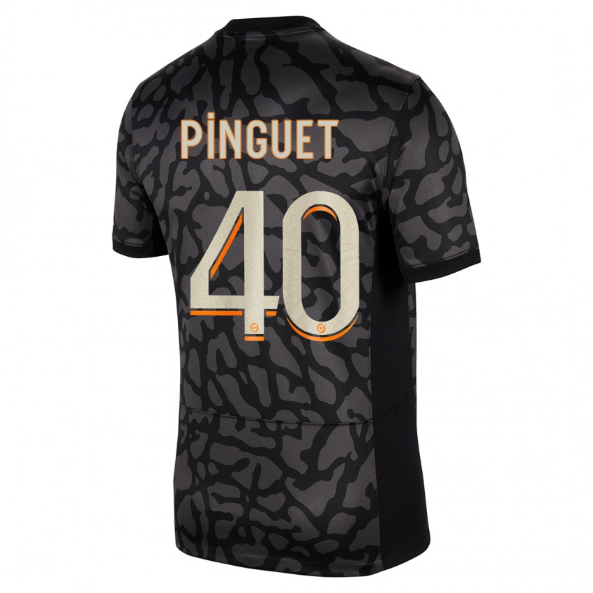 Hombre Camiseta Alice Pinguet #40 Negro Equipación Tercera 2023/24 La Camisa México