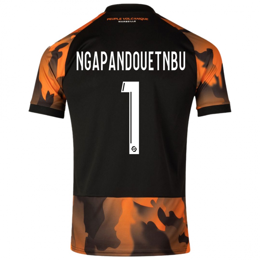 Hombre Camiseta Simon Ngapandouetnbu #1 Negro Naranja Equipación Tercera 2023/24 La Camisa México