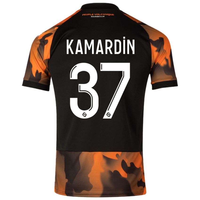 Hombre Camiseta Aaron Kamardin #37 Negro Naranja Equipación Tercera 2023/24 La Camisa México