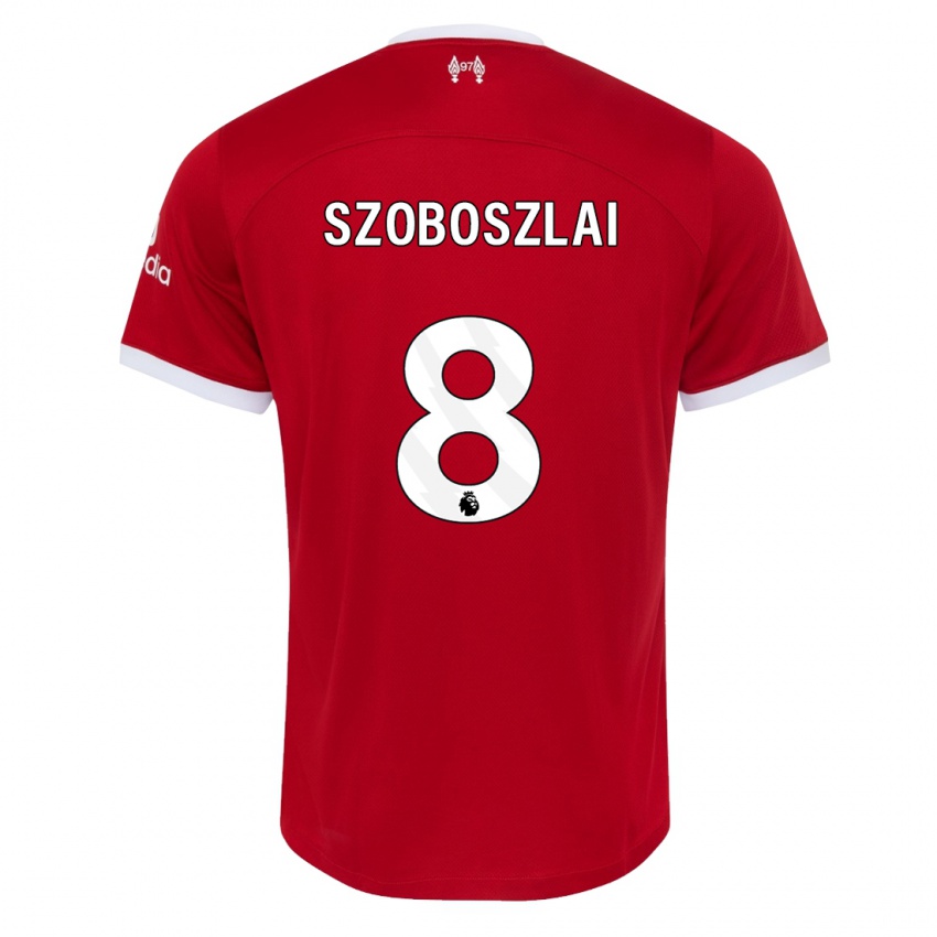 Mujer Camiseta Dominik Szoboszlai #8 Rojo 1ª Equipación 2023/24 La Camisa México