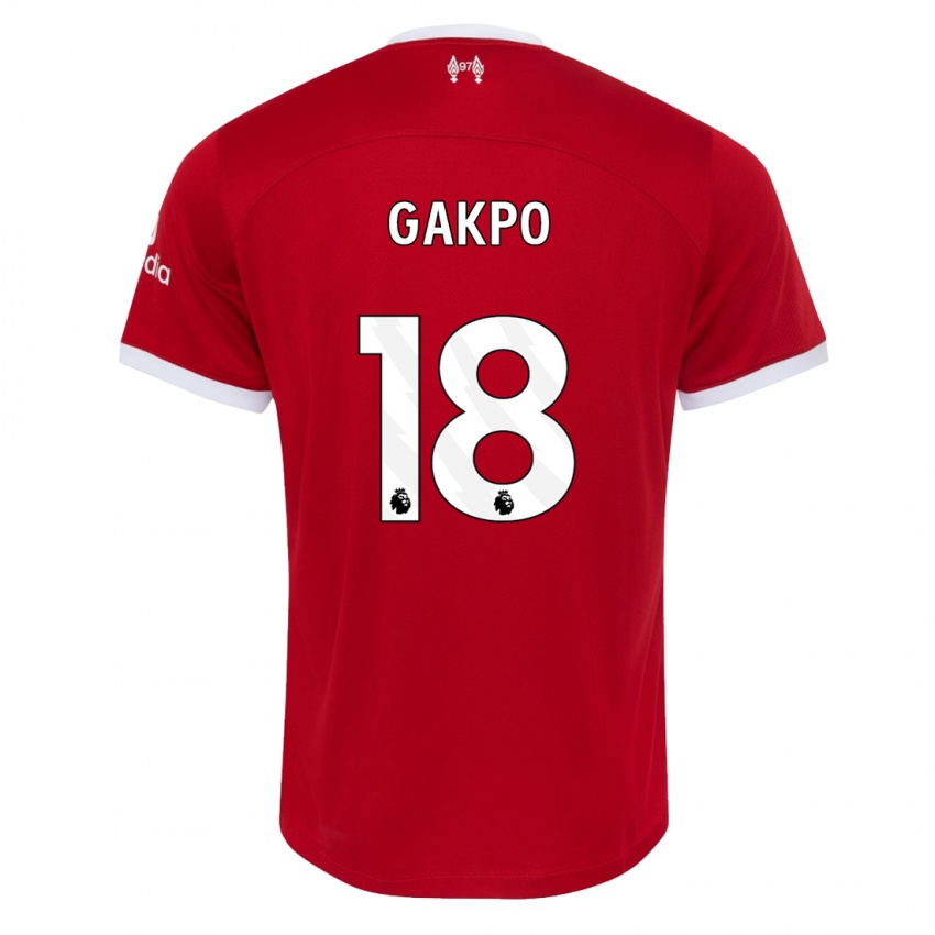 Mujer Camiseta Cody Gakpo #18 Rojo 1ª Equipación 2023/24 La Camisa México