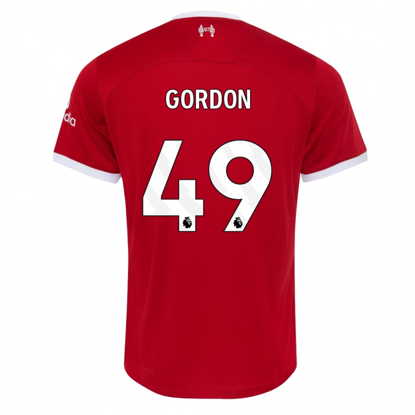 Mujer Camiseta Kaide Gordon #49 Rojo 1ª Equipación 2023/24 La Camisa México