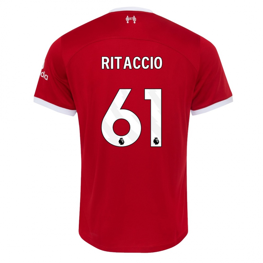 Mujer Camiseta Matteo Ritaccio #61 Rojo 1ª Equipación 2023/24 La Camisa México