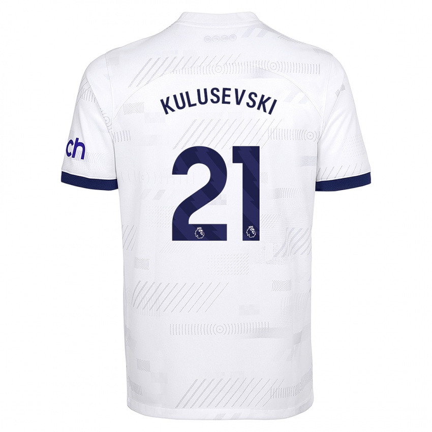 Mujer Camiseta Dejan Kulusevski #21 Blanco 1ª Equipación 2023/24 La Camisa México