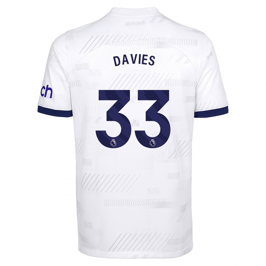 Mujer Camiseta Ben Davies #33 Blanco 1ª Equipación 2023/24 La Camisa México