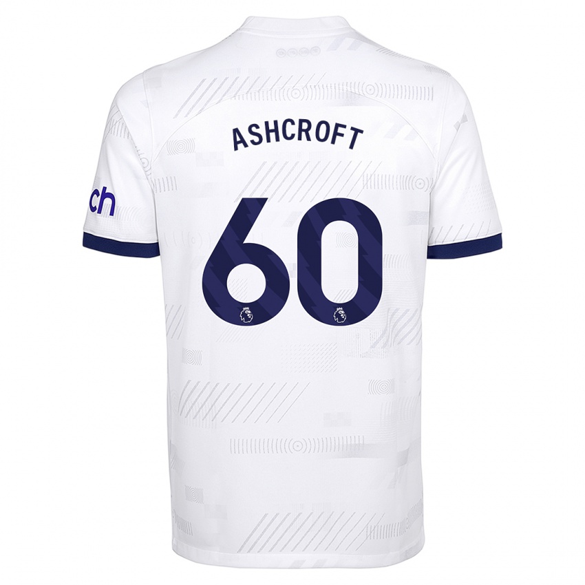 Mujer Camiseta Tyrell Ashcroft #60 Blanco 1ª Equipación 2023/24 La Camisa México