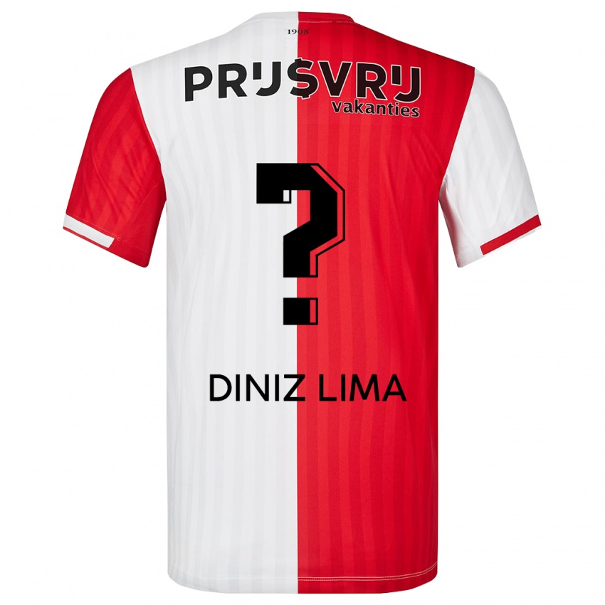 Mujer Camiseta Lucas Diniz Lima #0 Rojo Blanco 1ª Equipación 2023/24 La Camisa México