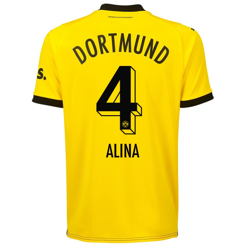Mujer Camiseta Grijseels Alina #4 Amarillo 1ª Equipación 2023/24 La Camisa México