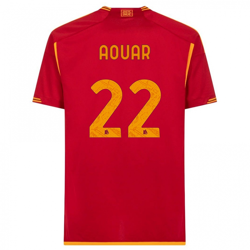 Mujer Camiseta Houssem Aouar #22 Rojo 1ª Equipación 2023/24 La Camisa México