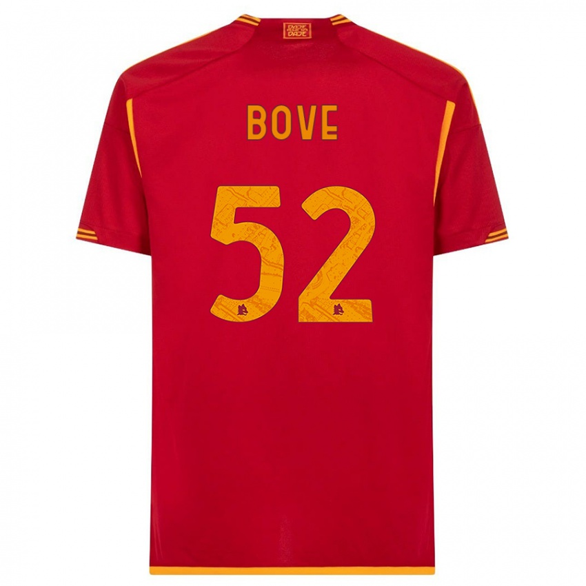 Mujer Camiseta Edoardo Bove #52 Rojo 1ª Equipación 2023/24 La Camisa México