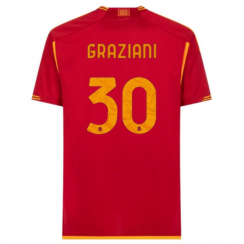 Mujer Camiseta Leonardo Graziani #30 Rojo 1ª Equipación 2023/24 La Camisa México