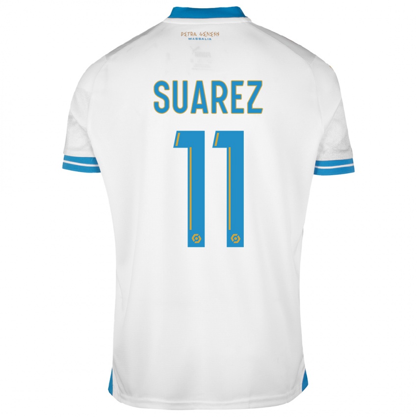 Mujer Camiseta Luis Suarez #11 Blanco 1ª Equipación 2023/24 La Camisa México