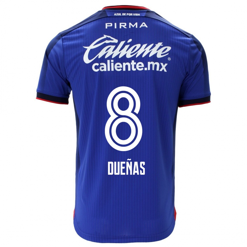 Mujer Camiseta Jesus Duenas #8 Azul 1ª Equipación 2023/24 La Camisa México