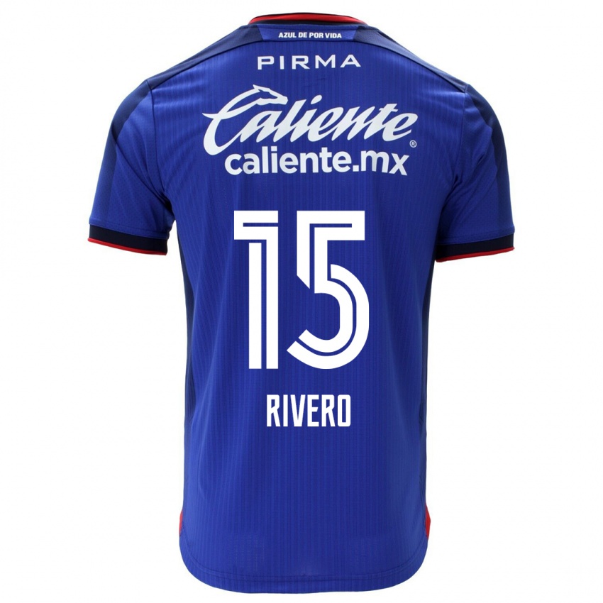 Mujer Camiseta Ignacio Rivero #15 Azul 1ª Equipación 2023/24 La Camisa México