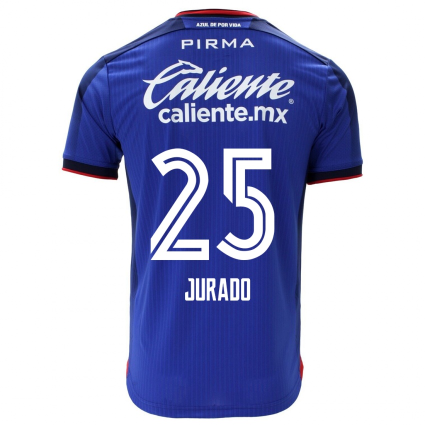 Mujer Camiseta Sebastian Jurado #25 Azul 1ª Equipación 2023/24 La Camisa México