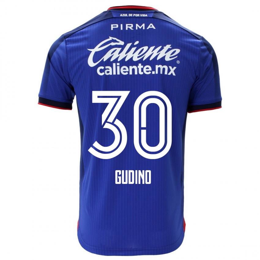 Mujer Camiseta Andres Gudino #30 Azul 1ª Equipación 2023/24 La Camisa México