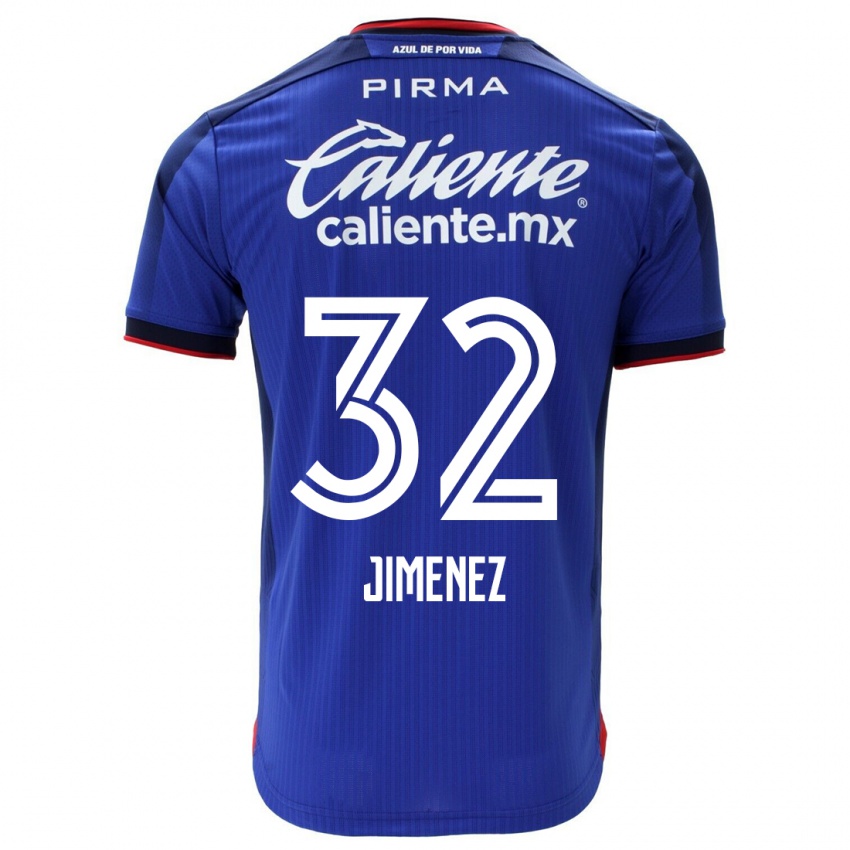 Mujer Camiseta Cristian Jimenez #32 Azul 1ª Equipación 2023/24 La Camisa México