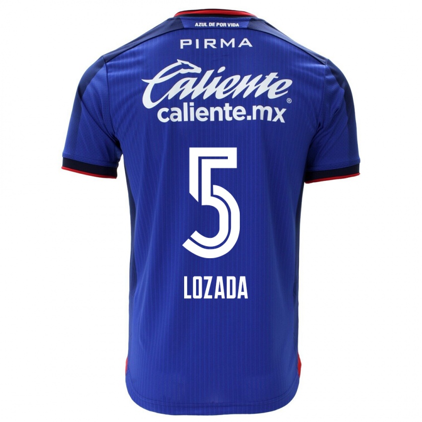 Mujer Camiseta Ana Lozada #5 Azul 1ª Equipación 2023/24 La Camisa México