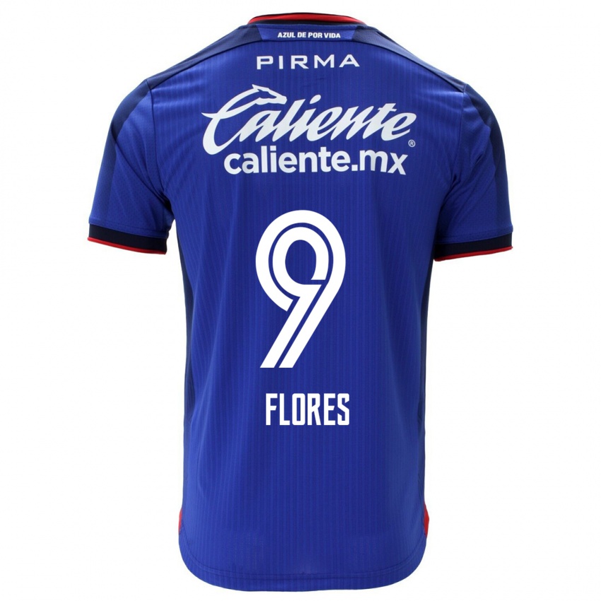 Mujer Camiseta Daniela Flores #9 Azul 1ª Equipación 2023/24 La Camisa México