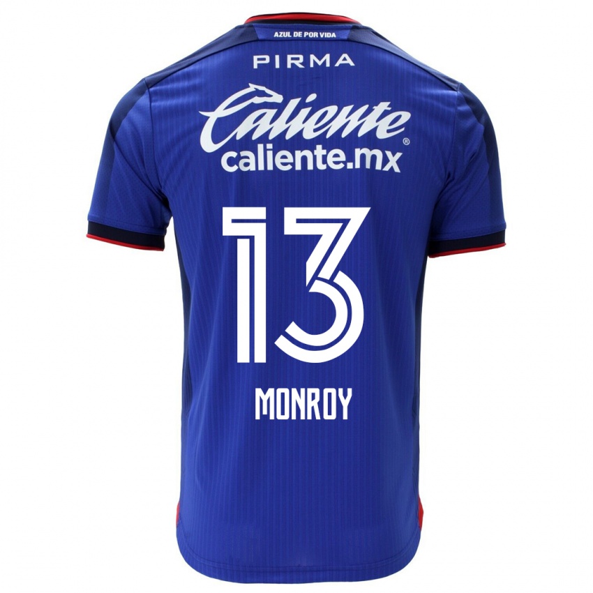 Mujer Camiseta Daniela Monroy #13 Azul 1ª Equipación 2023/24 La Camisa México