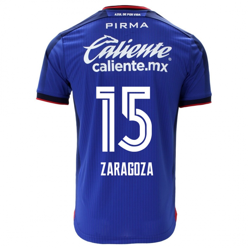 Mujer Camiseta Nancy Zaragoza #15 Azul 1ª Equipación 2023/24 La Camisa México