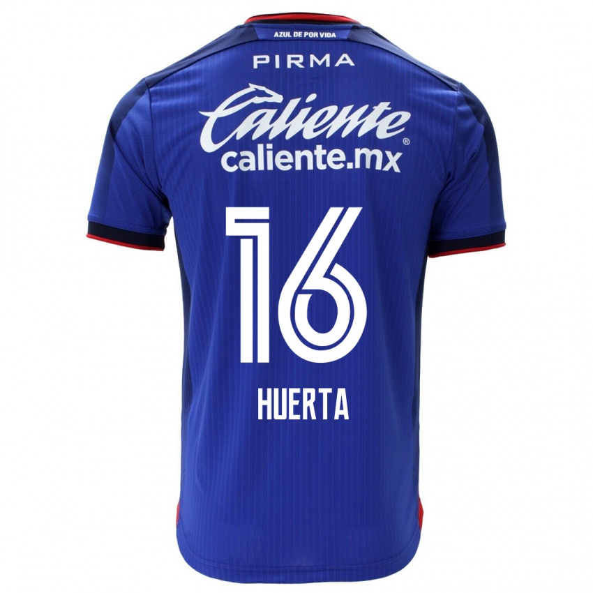 Mujer Camiseta Ana Gabriela Huerta #16 Azul 1ª Equipación 2023/24 La Camisa México