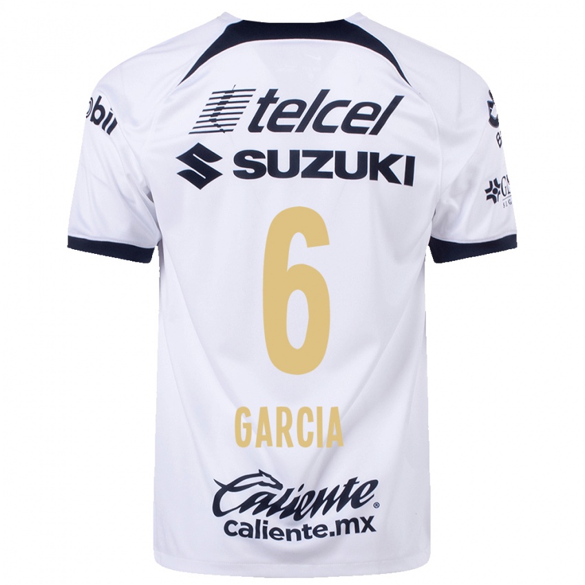 Mujer Camiseta Marco Garcia #6 Blanco 1ª Equipación 2023/24 La Camisa México