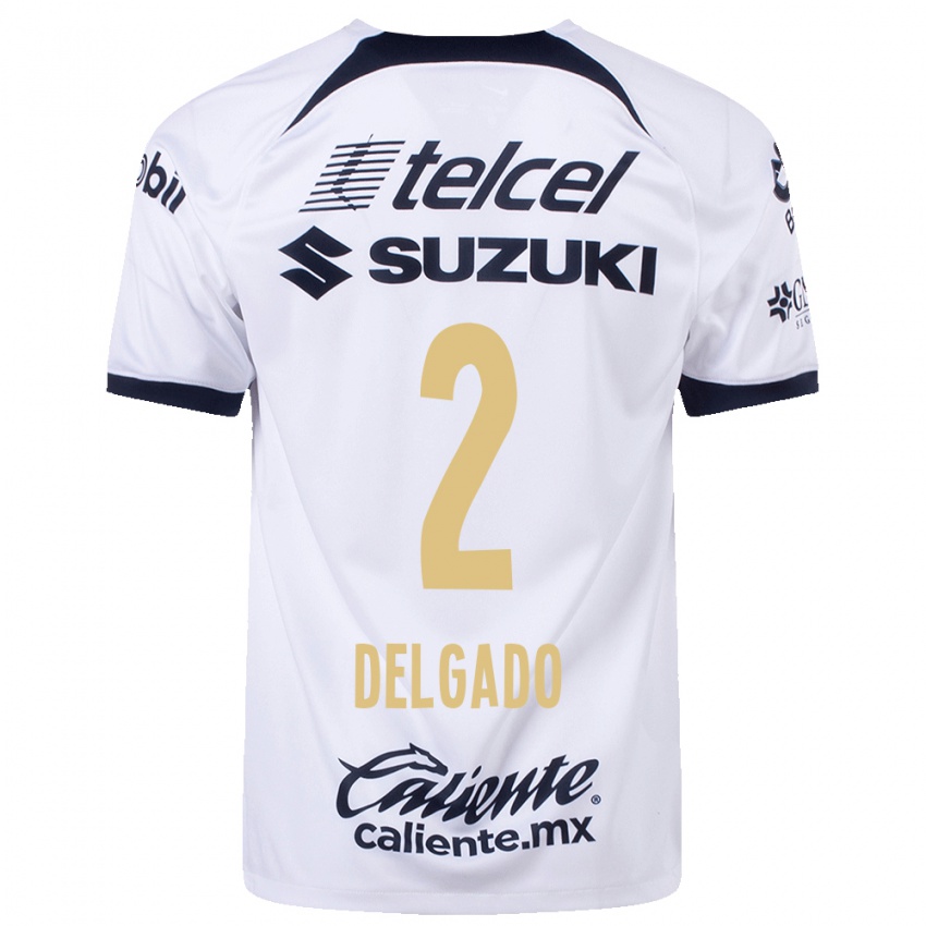 Mujer Camiseta Dirce Delgado #2 Blanco 1ª Equipación 2023/24 La Camisa México