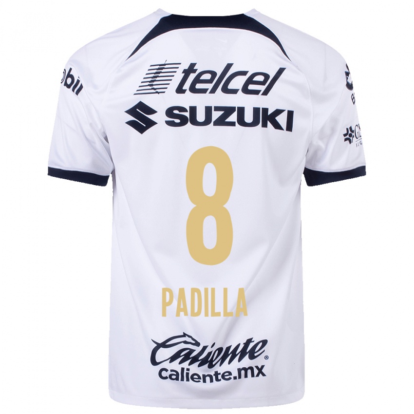 Mujer Camiseta Dania Padilla #8 Blanco 1ª Equipación 2023/24 La Camisa México