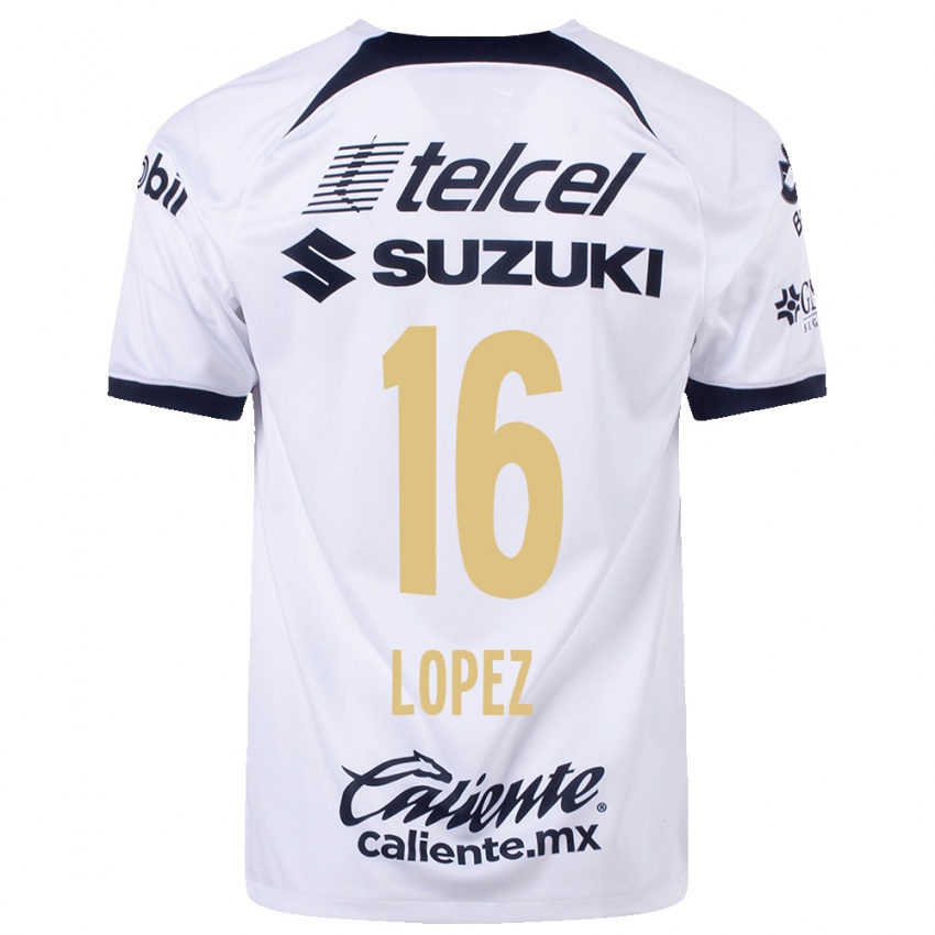 Mujer Camiseta Samantha Lopez #16 Blanco 1ª Equipación 2023/24 La Camisa México