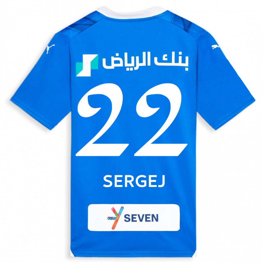 Mujer Camiseta Sergej Milinkovic-Savic #22 Azul 1ª Equipación 2023/24 La Camisa México