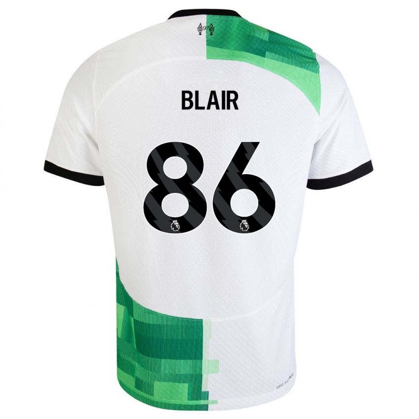 Mujer Camiseta Harvey Blair #86 Blanco Verde 2ª Equipación 2023/24 La Camisa México