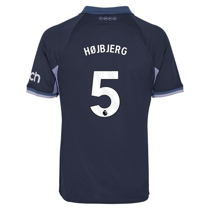 Mujer Camiseta Pierre Emile Hojbjerg #5 Azul Oscuro 2ª Equipación 2023/24 La Camisa México