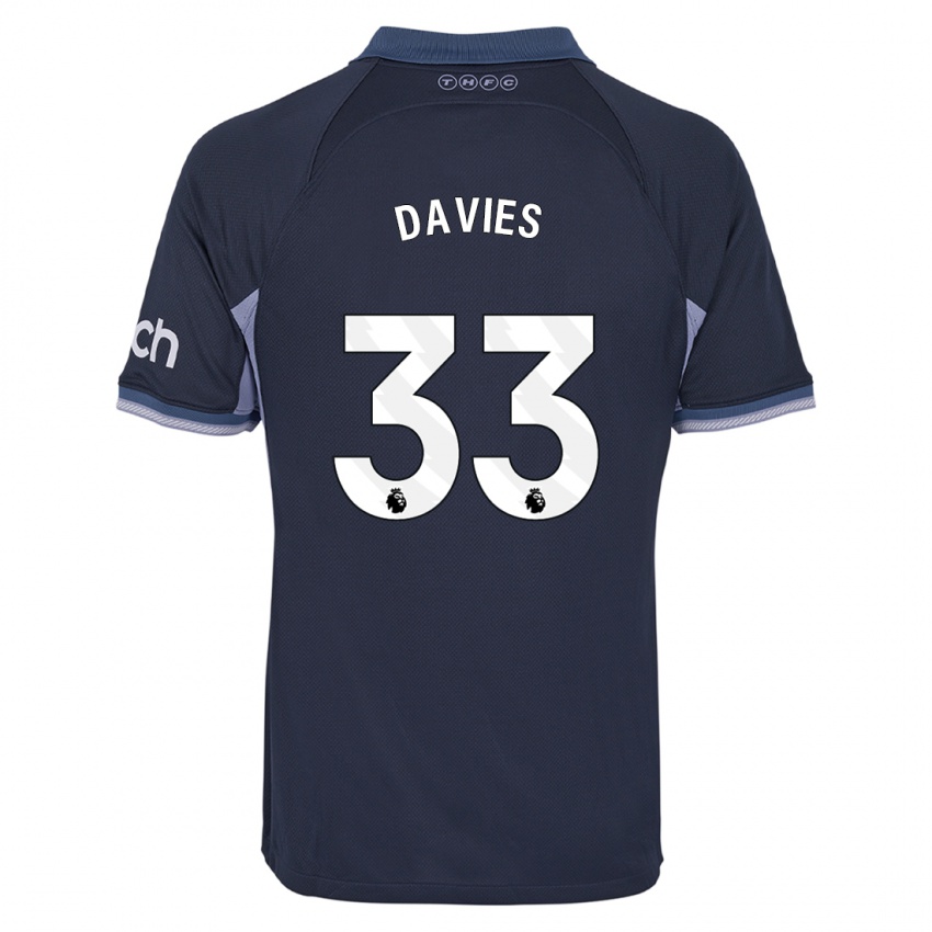 Mujer Camiseta Ben Davies #33 Azul Oscuro 2ª Equipación 2023/24 La Camisa México
