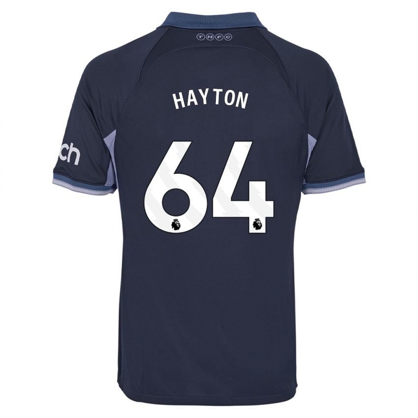 Mujer Camiseta Adam Hayton #64 Azul Oscuro 2ª Equipación 2023/24 La Camisa México