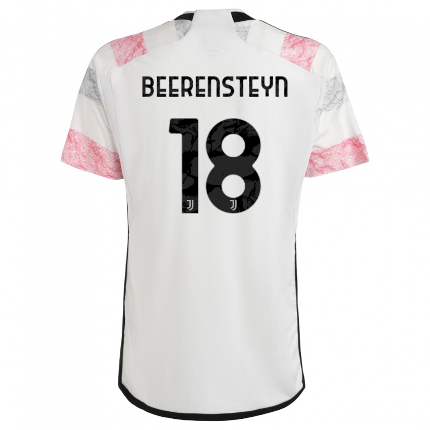 Mujer Camiseta Lineth Beerensteyn #18 Blanco Rosa 2ª Equipación 2023/24 La Camisa México
