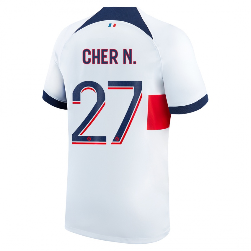 Mujer Camiseta Cher Ndour #27 Blanco 2ª Equipación 2023/24 La Camisa México