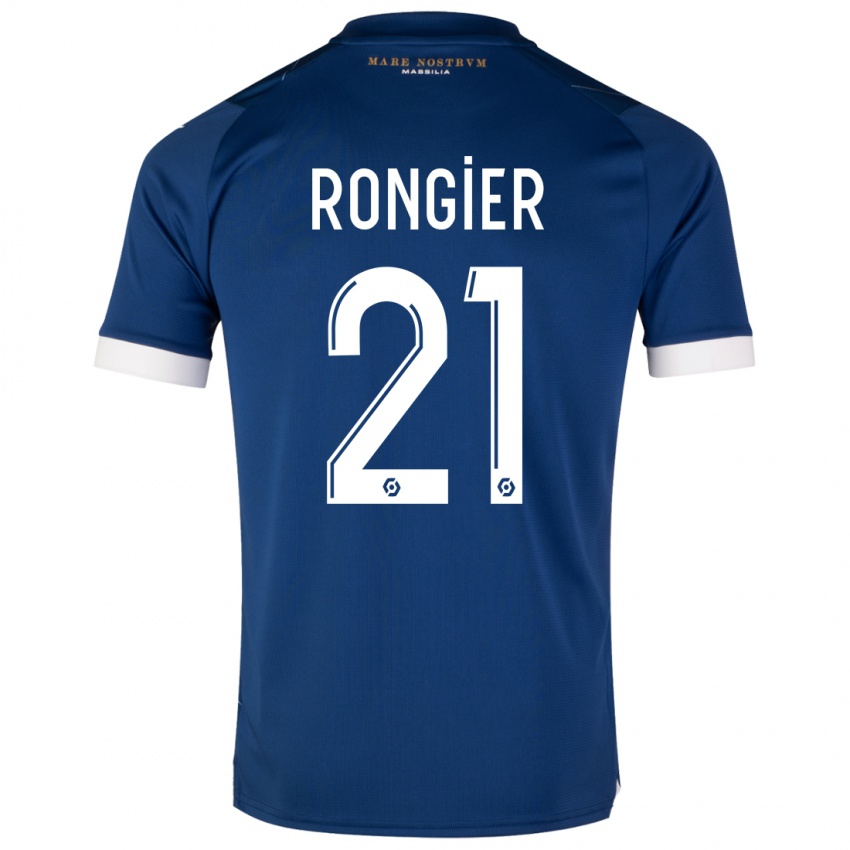 Mujer Camiseta Valentin Rongier #21 Azul Oscuro 2ª Equipación 2023/24 La Camisa México